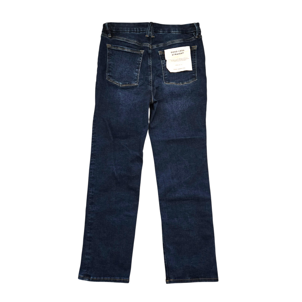Good American‎ Good Legs Straight Jeans GLS270T Indigo Blue Size 4 High-Rise NWT - Picture 8 of 10